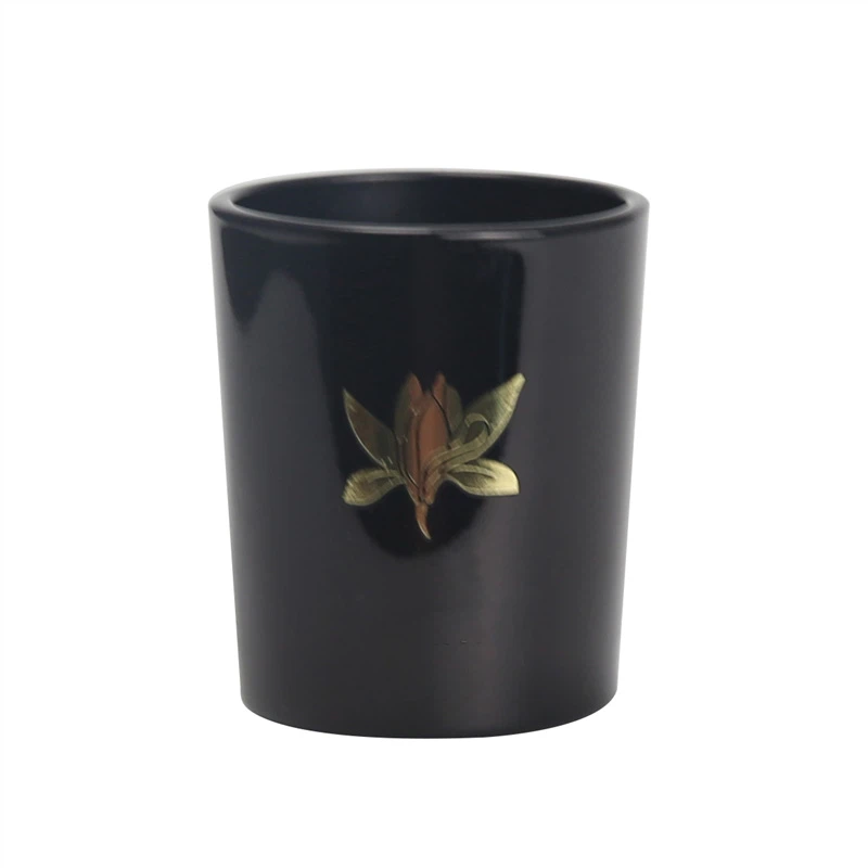 frosted black candle jar frosted black candle jar